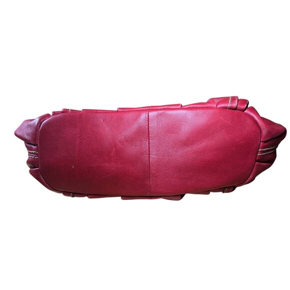 Tignanello Genuine Leather Purse Bag with Matching Wallet Soft Red Leather - Picture 11 of 11